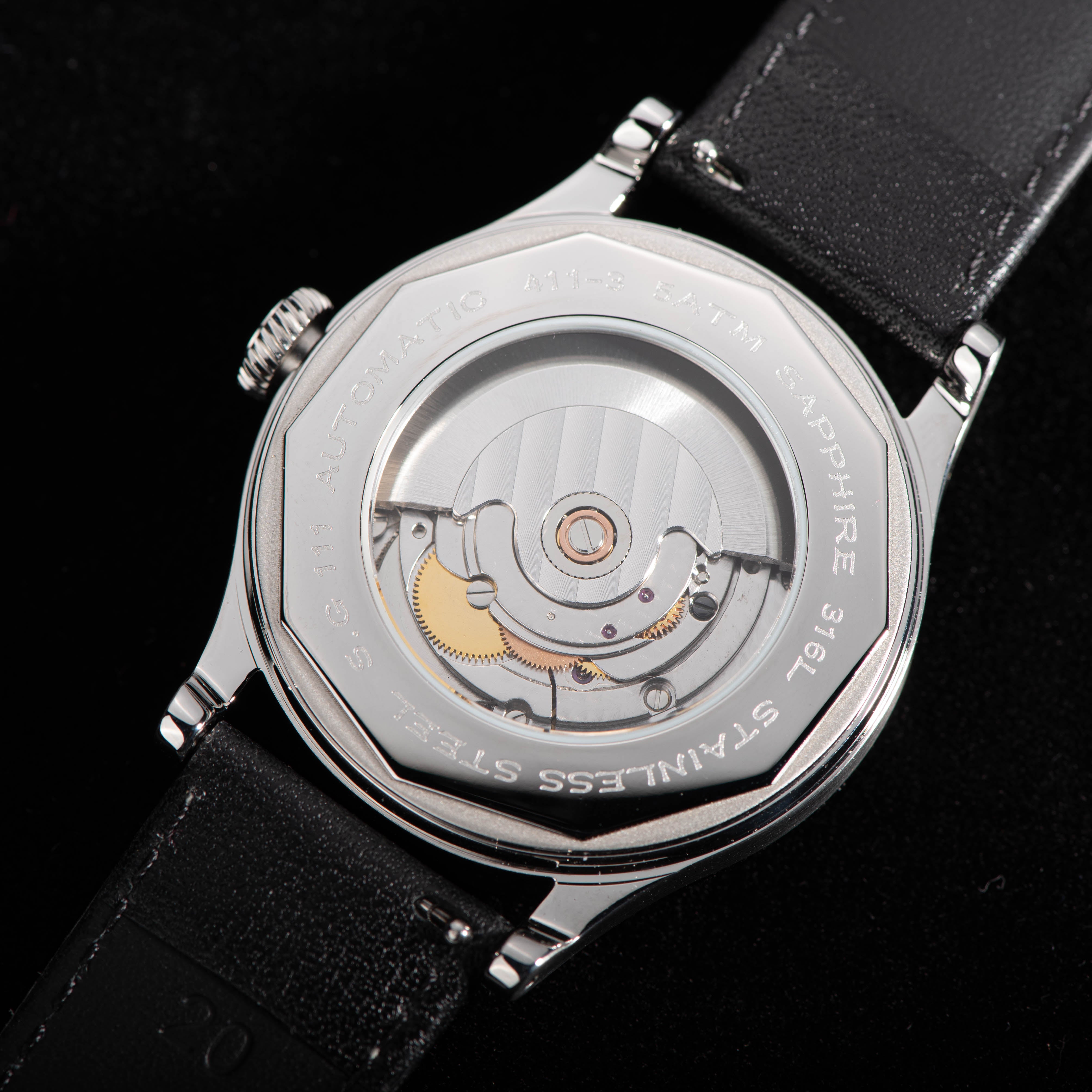 Heritage 411-3B Seagull 2130 Movement  Stainless Steel Case Deep Orange Dial SU4113BOR-TIME.SHOP
