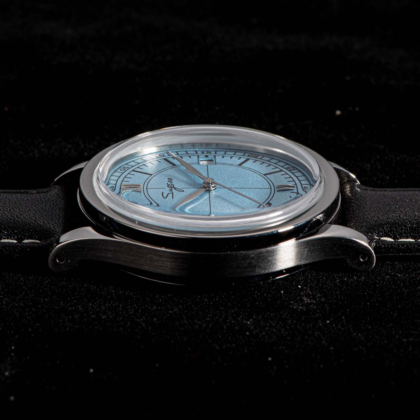 Heritage 411-3B Seagull 2130 Movement  Stainless Steel Case Deep Light Blue Dial SU4113BLB-TIME.SHOP