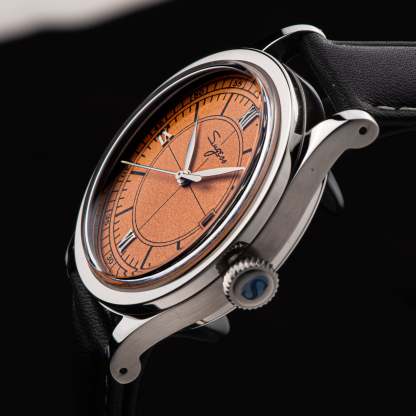Heritage 411-3B Seagull 2130 Movement  Stainless Steel Case Deep Orange Dial SU4113BOR-TIME.SHOP