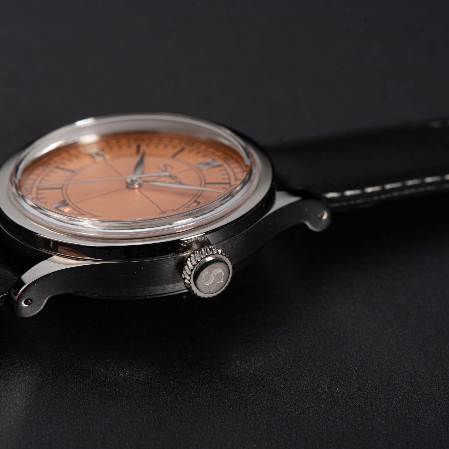 Heritage 411-3B Seagull 2130 Movement  Stainless Steel Case Deep Orange Dial SU4113BOR-TIME.SHOP