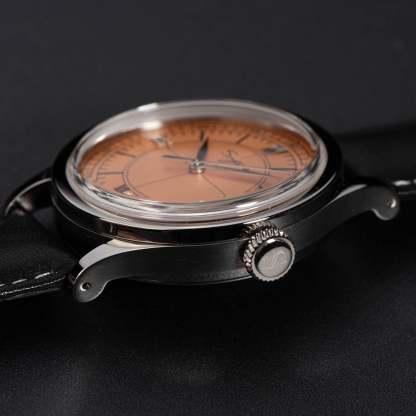 Heritage 411-3B Seagull 2130 Movement  Stainless Steel Case Deep Orange Dial SU4113BOR-TIME.SHOP