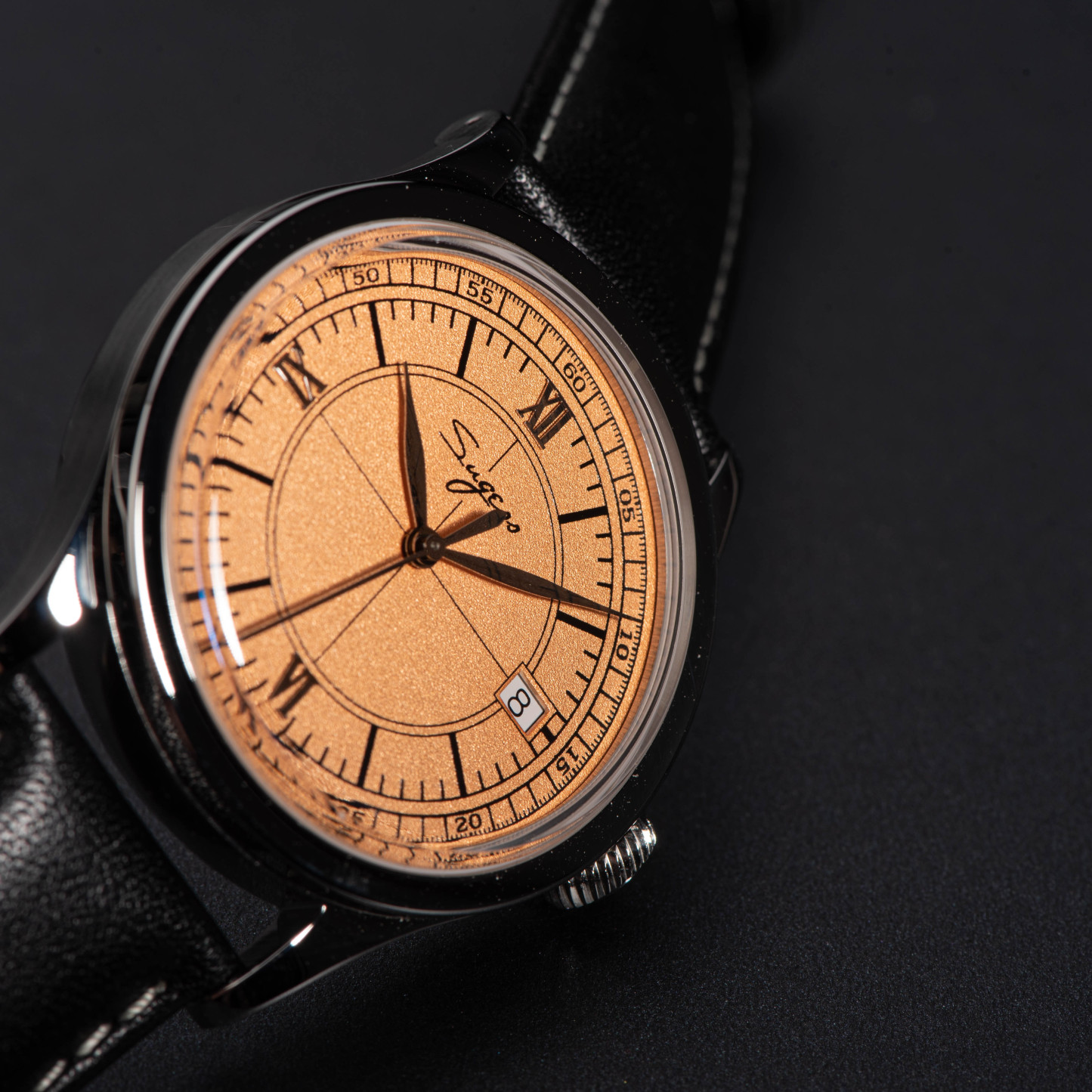 Heritage 411-3B Seagull 2130 Movement  Stainless Steel Case Deep Orange Dial SU4113BOR-TIME.SHOP