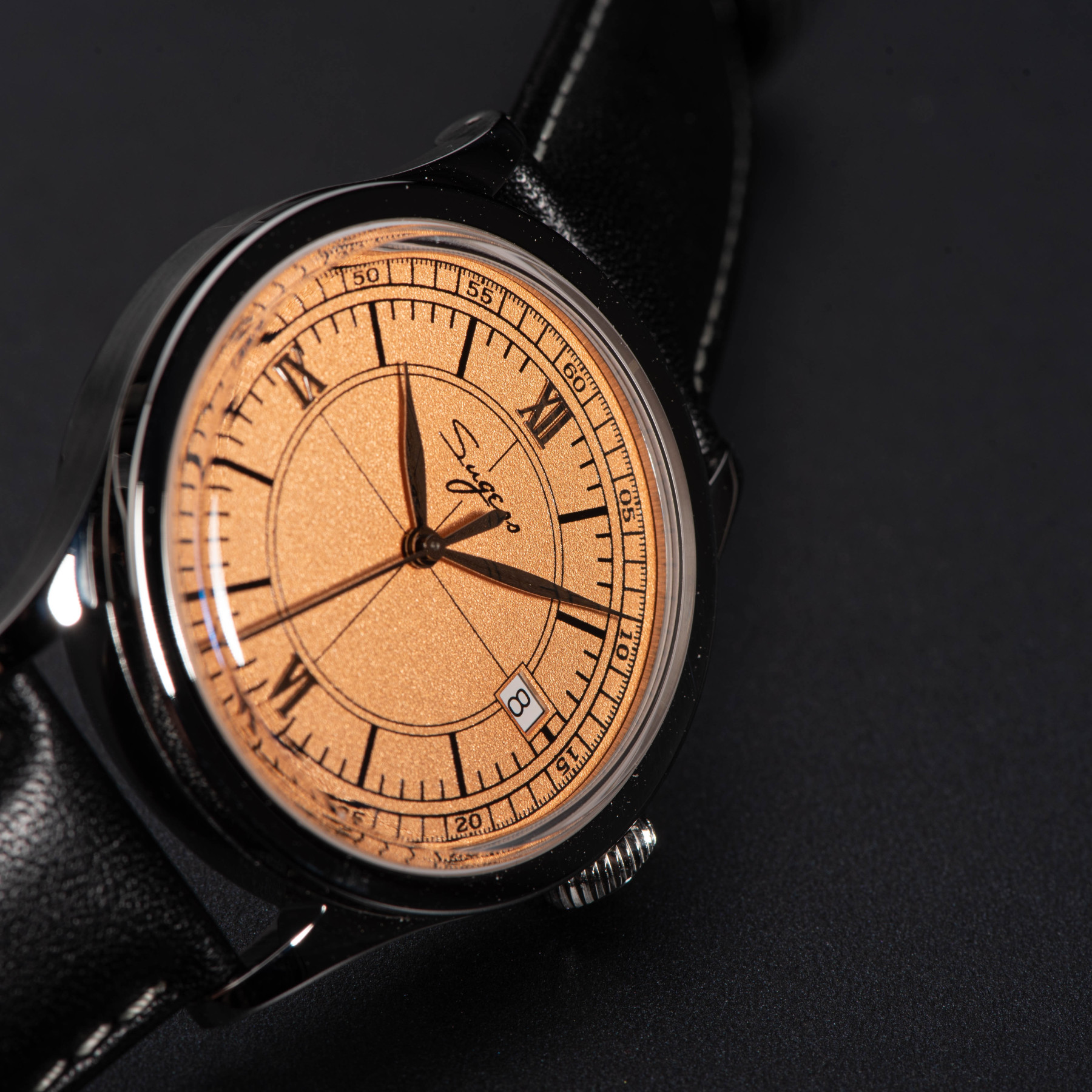 Heritage 411-3B Seagull 2130 Movement  Stainless Steel Case Deep Orange Dial SU4113BOR-TIME.SHOP