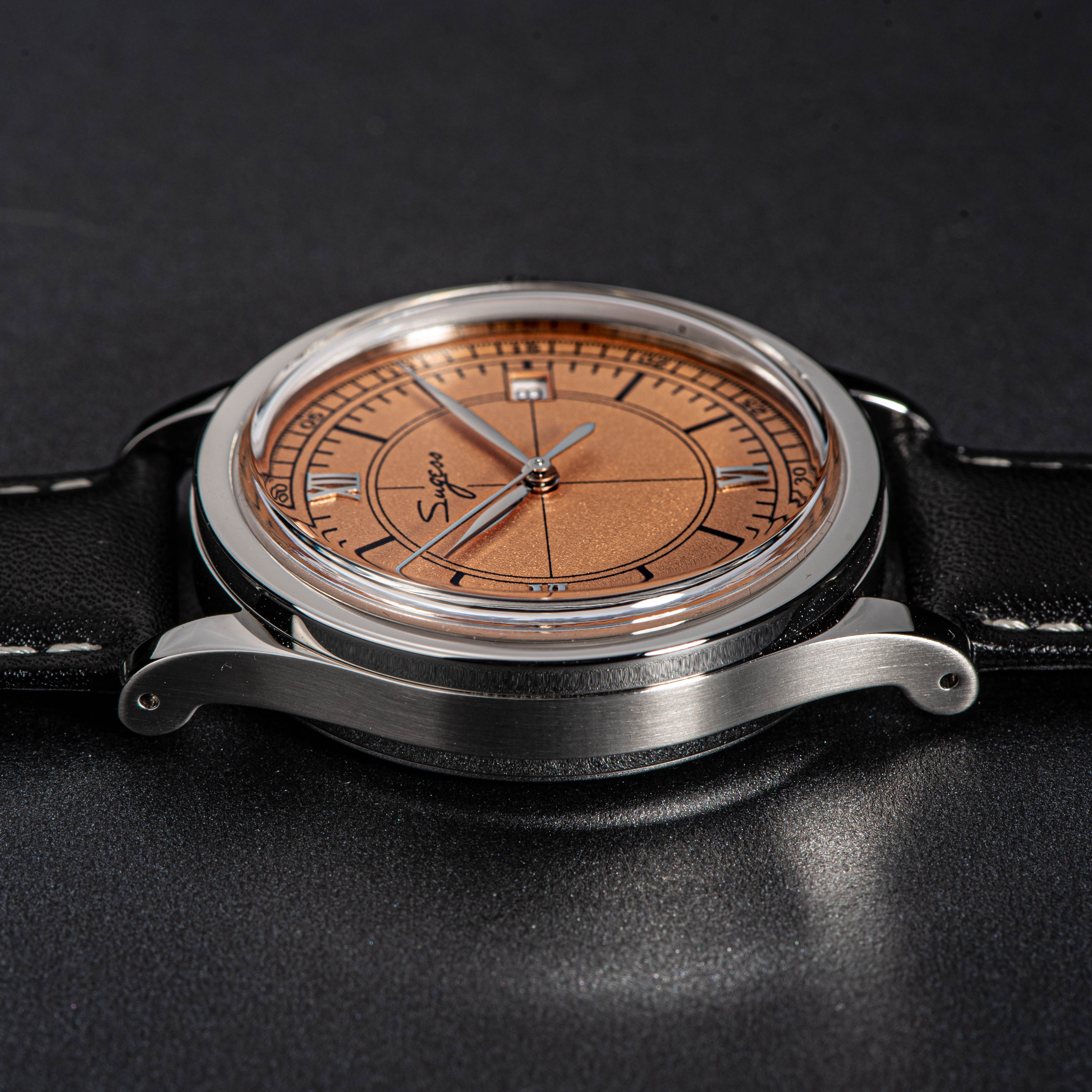 Heritage 411-3B Seagull 2130 Movement  Stainless Steel Case Deep Orange Dial SU4113BOR-TIME.SHOP