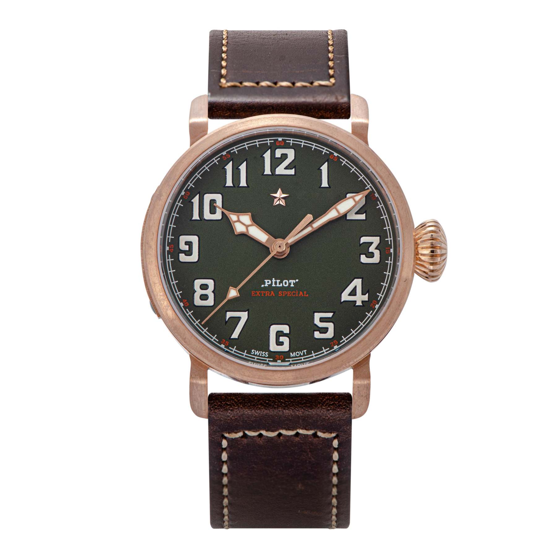 Pilot Master SUPILOT008 Green Dial ST2130 Movement-TIME.SHOP