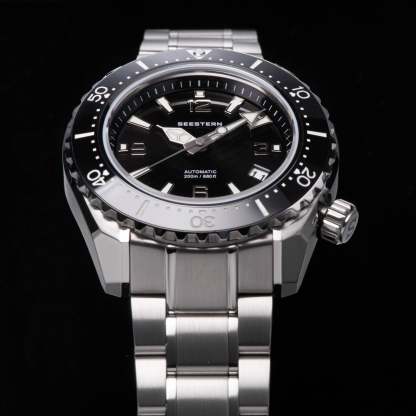 Seestern 416 Professional Diver Watch S416BK Black Dial-TIME.SHOP