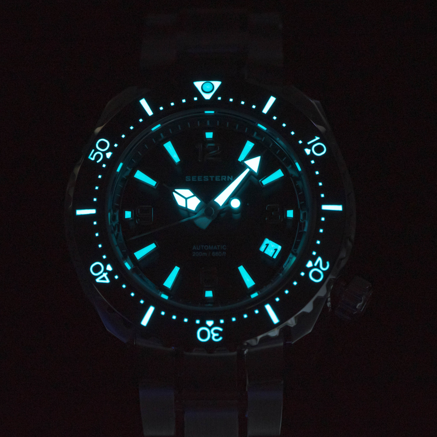 Seestern 416 Professional Diver Watch S416BK Black Dial-TIME.SHOP