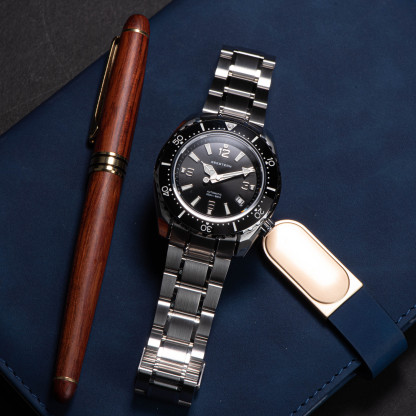 Seestern 416 Professional Diver Watch S416BK Black Dial-TIME.SHOP