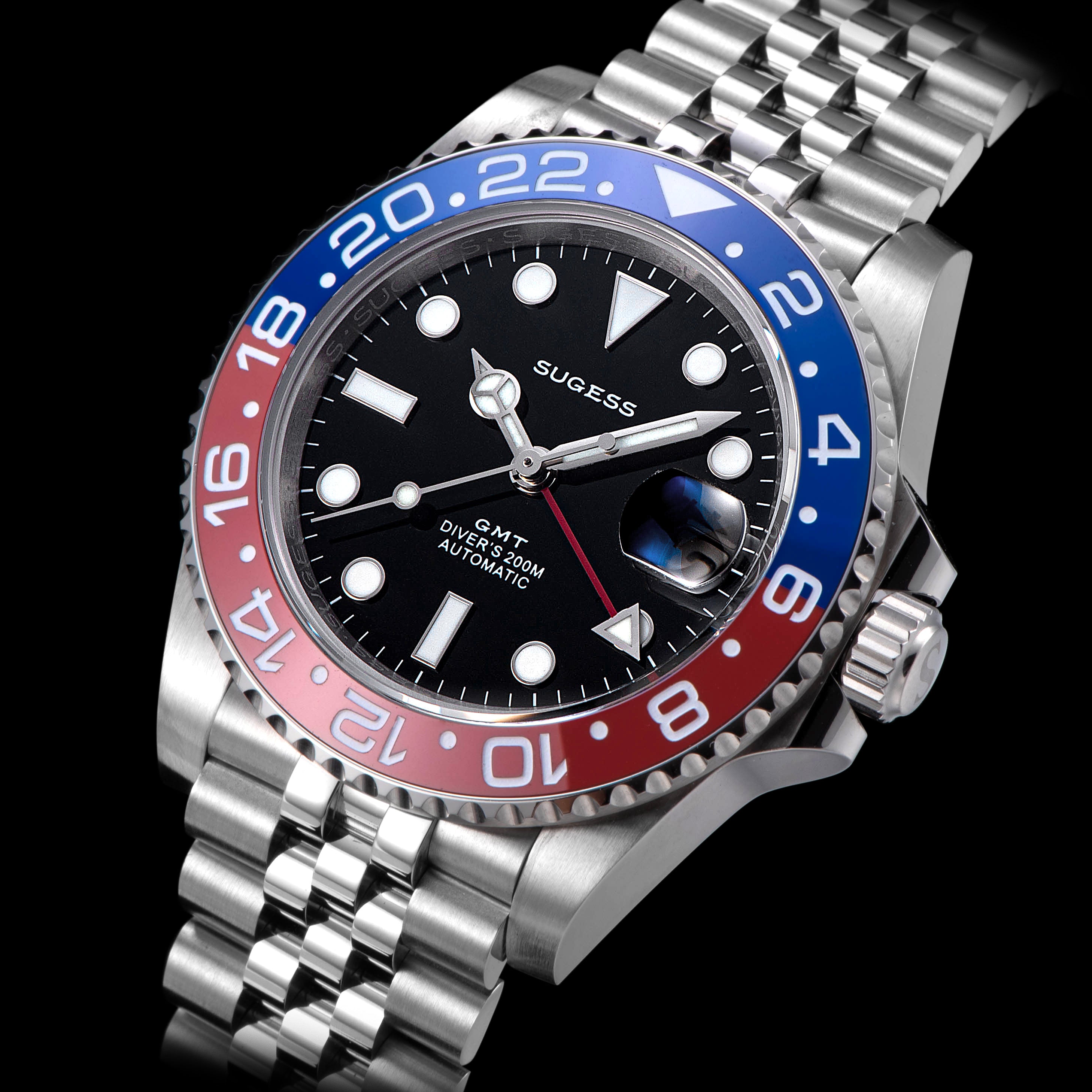GMT DIVER'S SU126710BLRO V2 Red & Blue Bezel-TIME.SHOP
