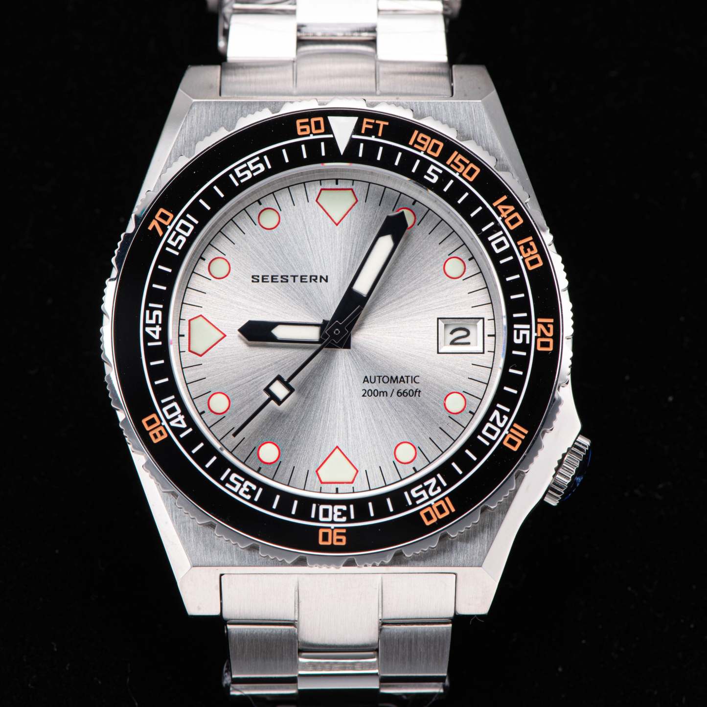 Seestern Vintage 407 600T Silver Dial Ceramic Bezel-TIME.SHOP