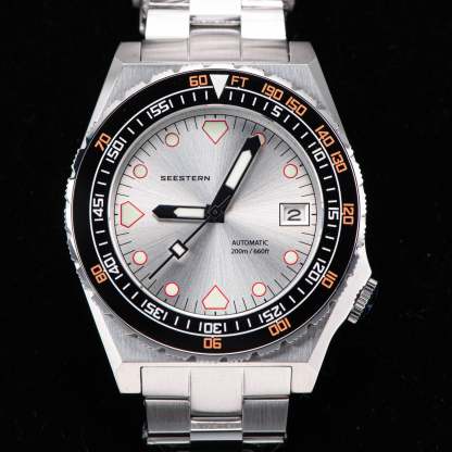 Seestern Vintage 407 600T Silver Dial Ceramic Bezel-TIME.SHOP