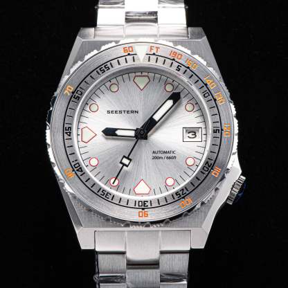 Seestern Vintage 407 600T Silver Dial Ceramic Bezel-TIME.SHOP