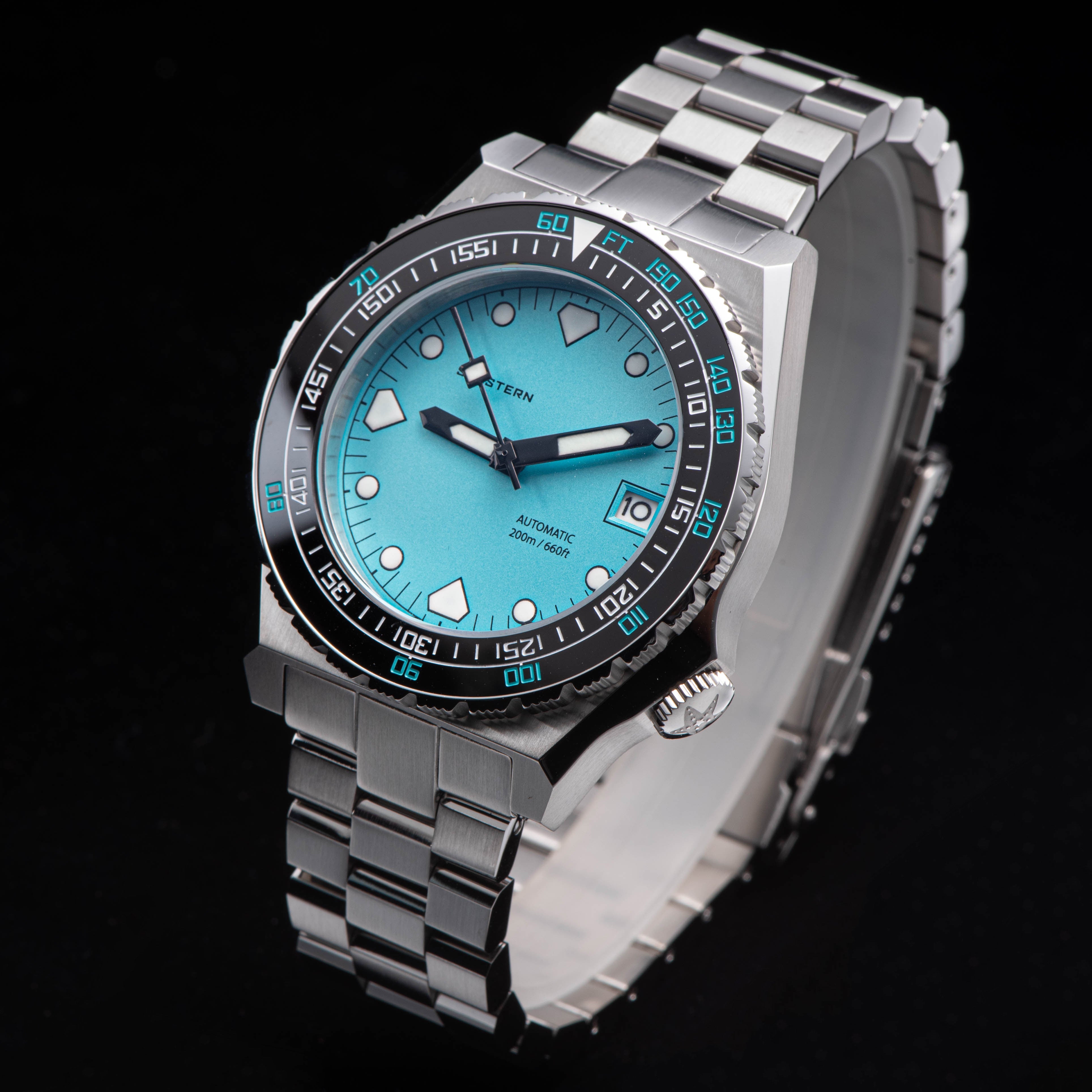 Seestern Vintage 407 600T Light Blue Dial Ceramic Bezel-TIME.SHOP