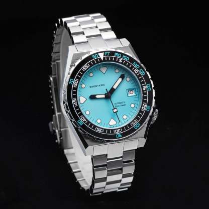 Seestern Vintage 407 600T Light Blue Dial Ceramic Bezel-TIME.SHOP