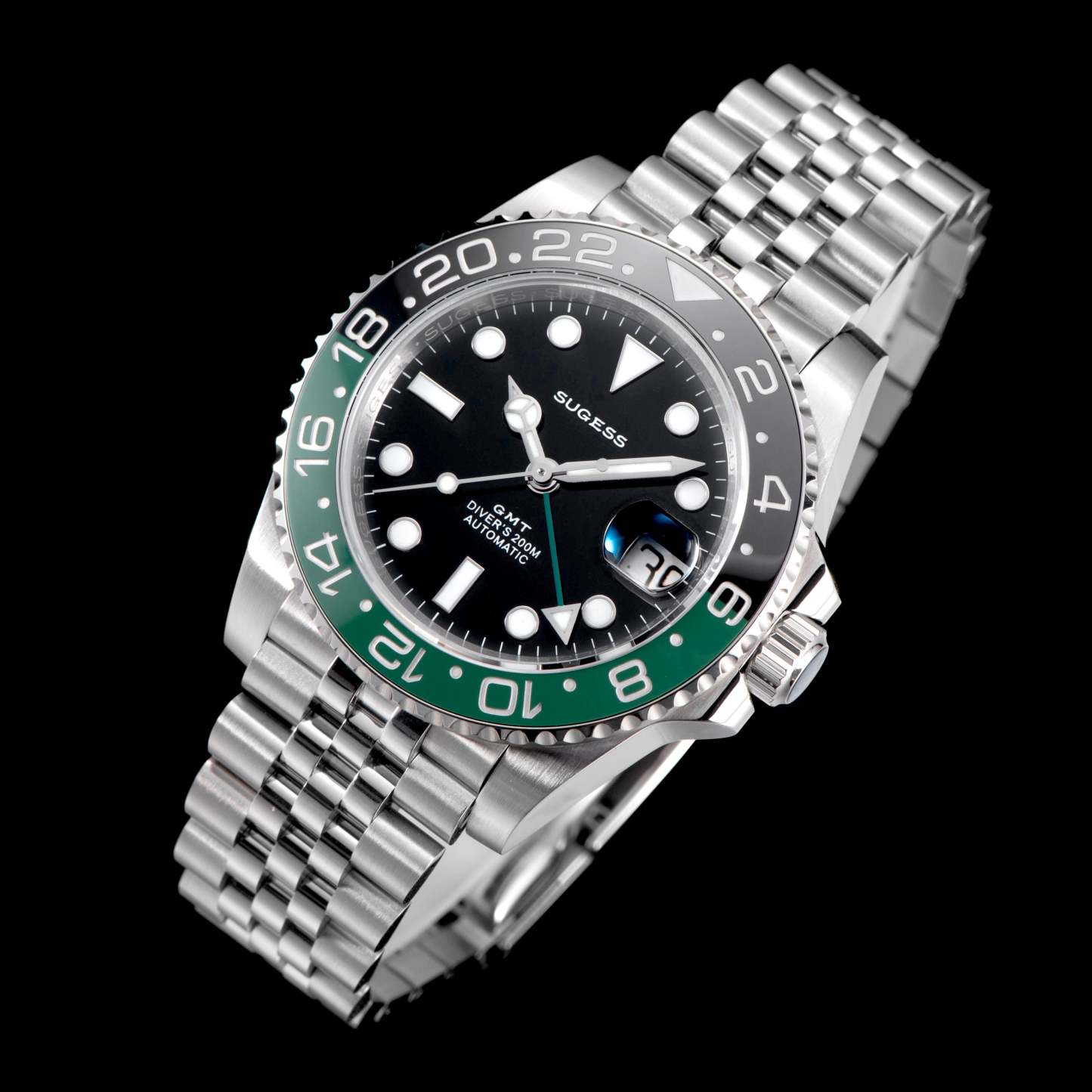 GMT DIVER'S SG116710LN Green Black Bezel Jubilee Bracelet-TIME.SHOP