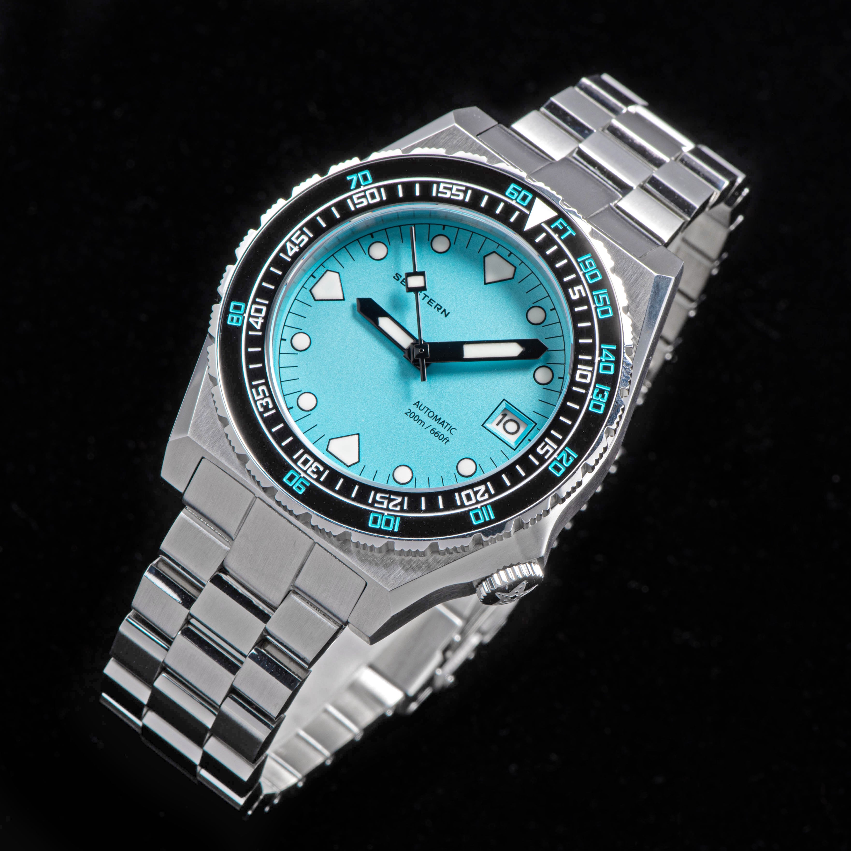 Seestern Vintage 407 600T Light Blue Dial Ceramic Bezel-TIME.SHOP