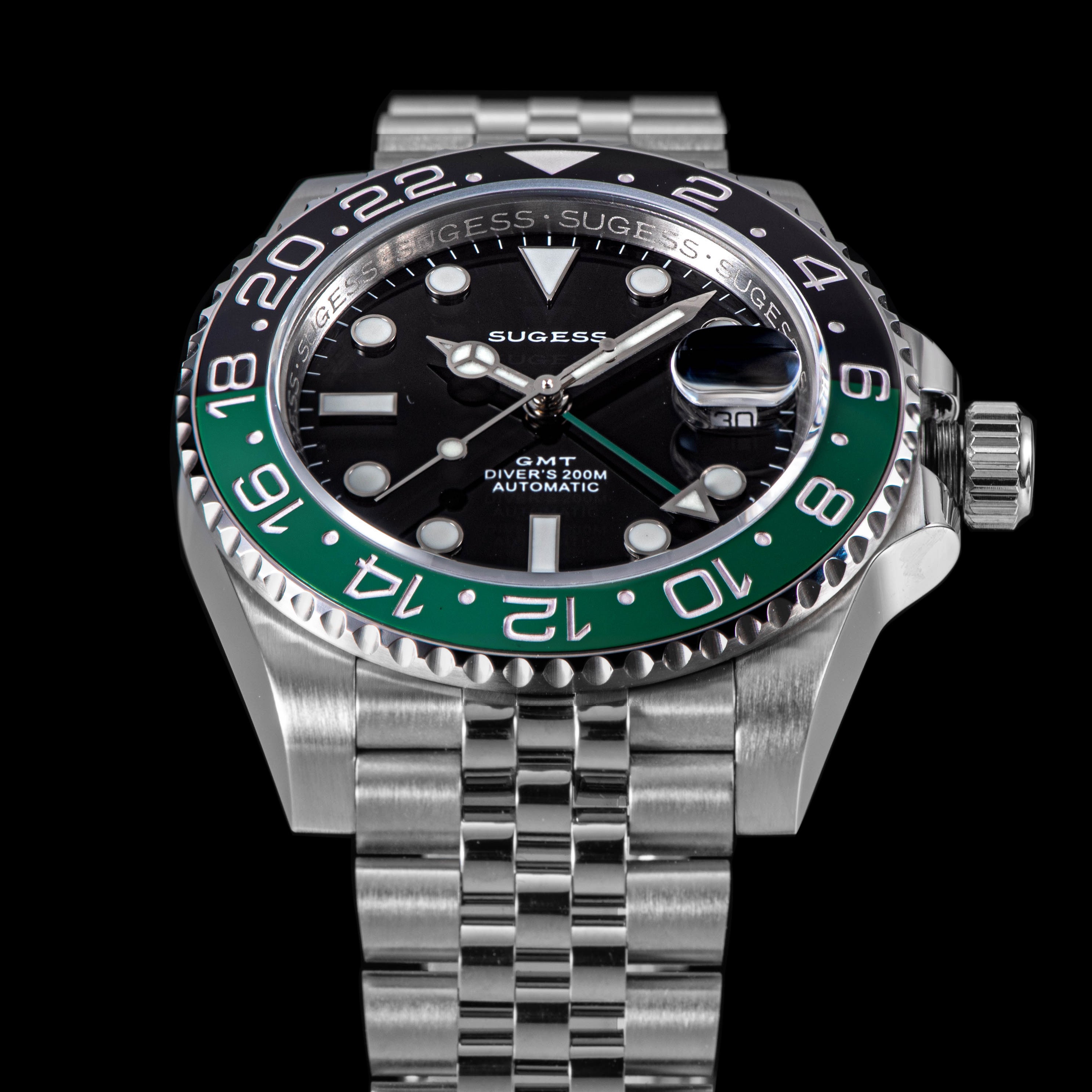 GMT DIVER'S SG116710LN Green Black Bezel Jubilee Bracelet-TIME.SHOP