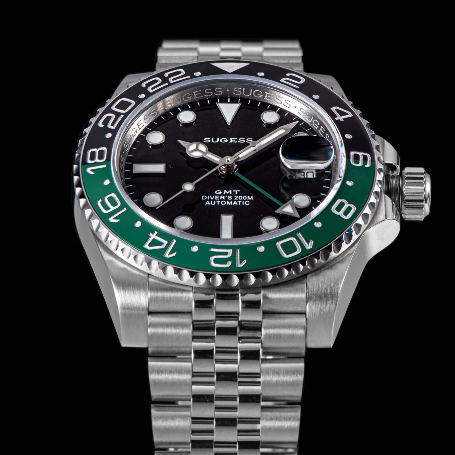 GMT DIVER'S SG116710LN Green Black Bezel Jubilee Bracelet-TIME.SHOP