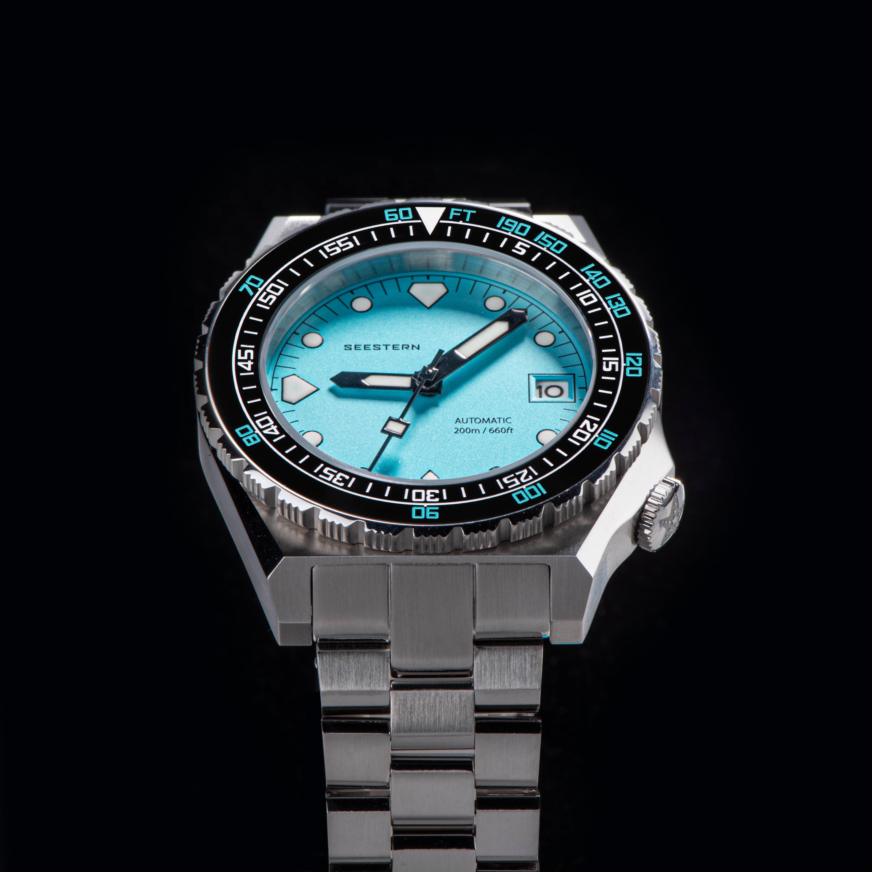 Seestern Vintage 407 600T Light Blue Dial Ceramic Bezel-TIME.SHOP