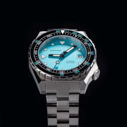 Seestern Vintage 407 600T Light Blue Dial Ceramic Bezel-TIME.SHOP