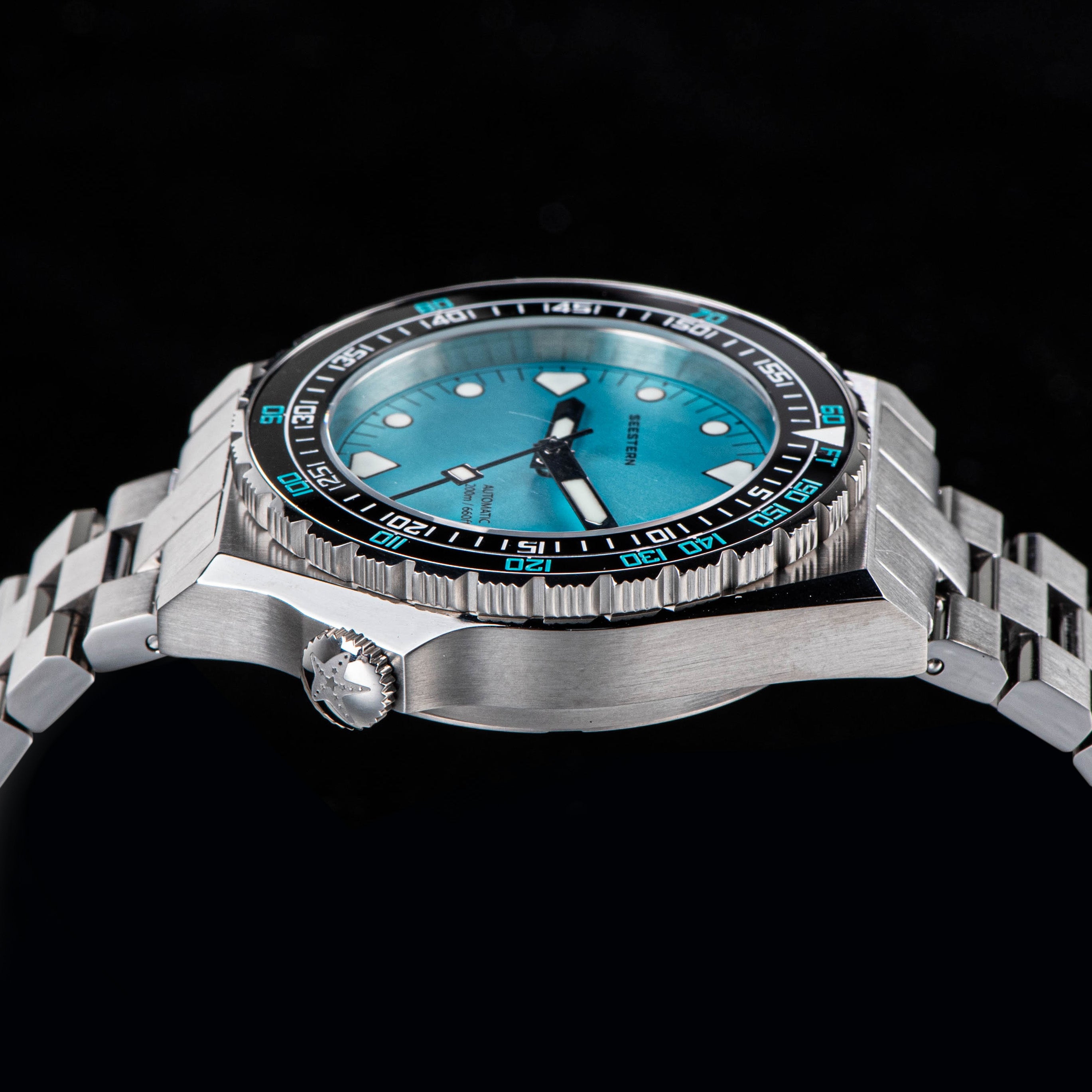 Seestern Vintage 407 600T Light Blue Dial Ceramic Bezel-TIME.SHOP