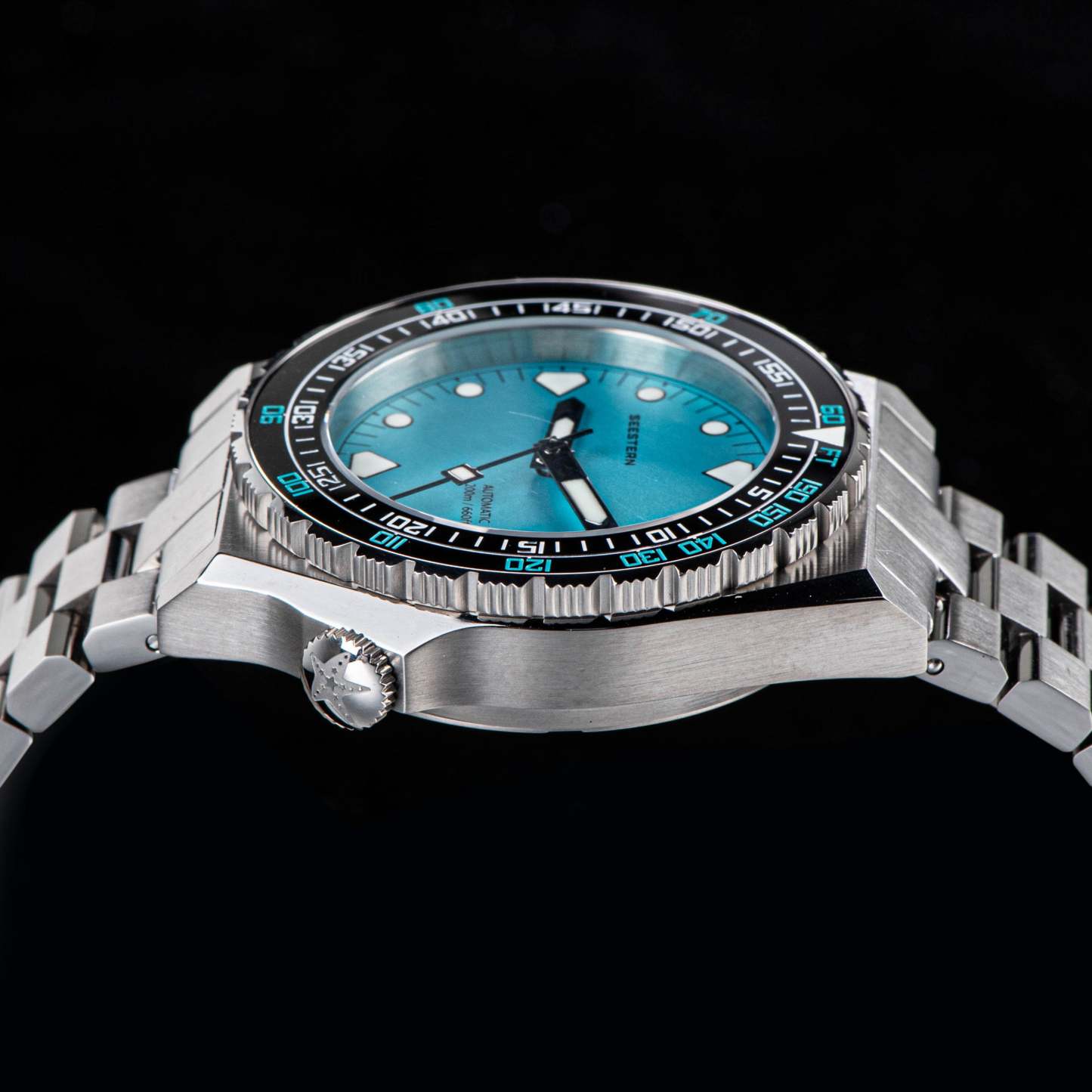 Seestern Vintage 407 600T Light Blue Dial Ceramic Bezel-TIME.SHOP