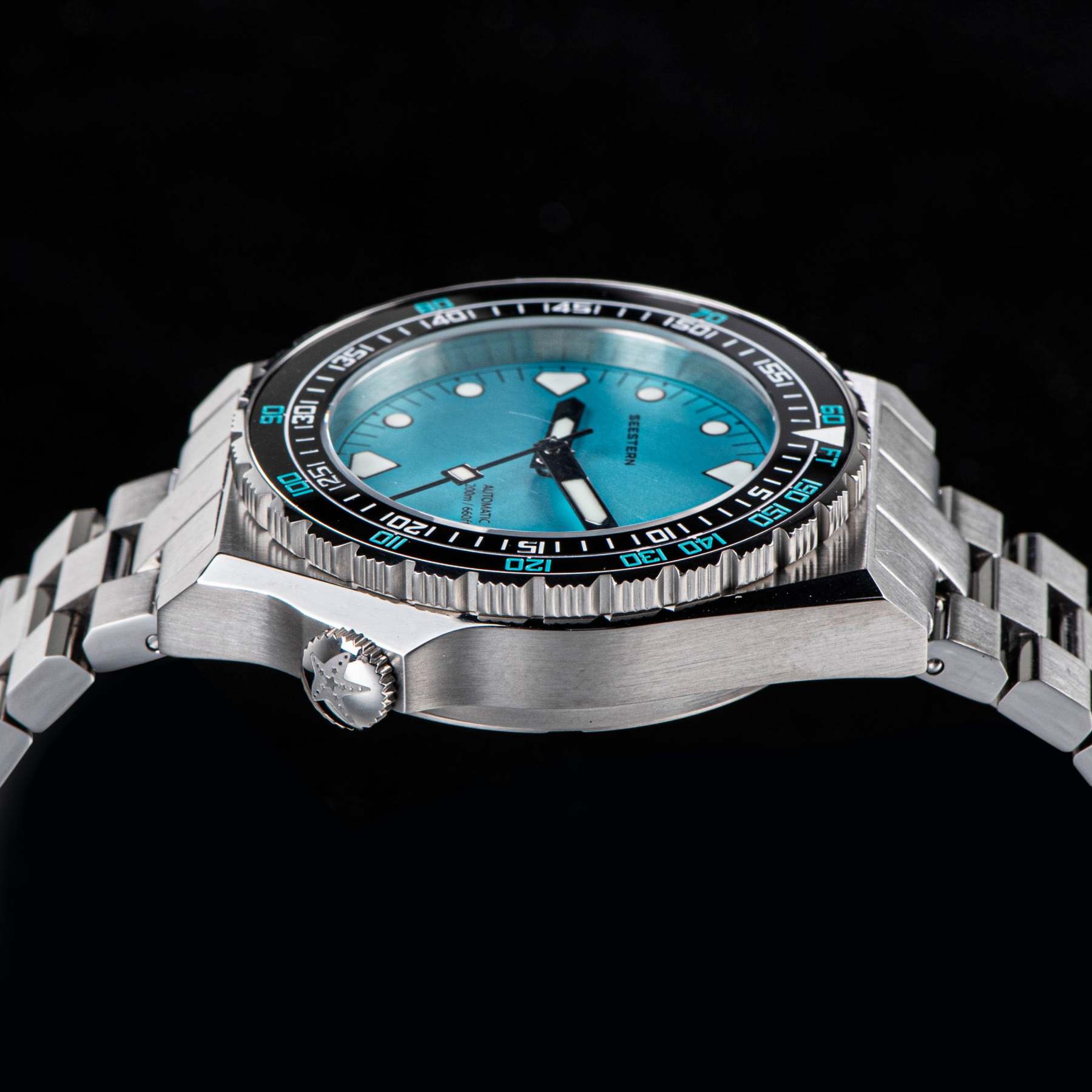 Seestern Vintage 407 600T Light Blue Dial Ceramic Bezel-TIME.SHOP