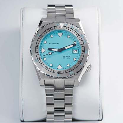 Seestern Vintage 407 600T Light Blue Dial Ceramic Bezel-TIME.SHOP