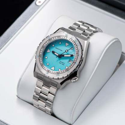 Seestern Vintage 407 600T Light Blue Dial Ceramic Bezel-TIME.SHOP