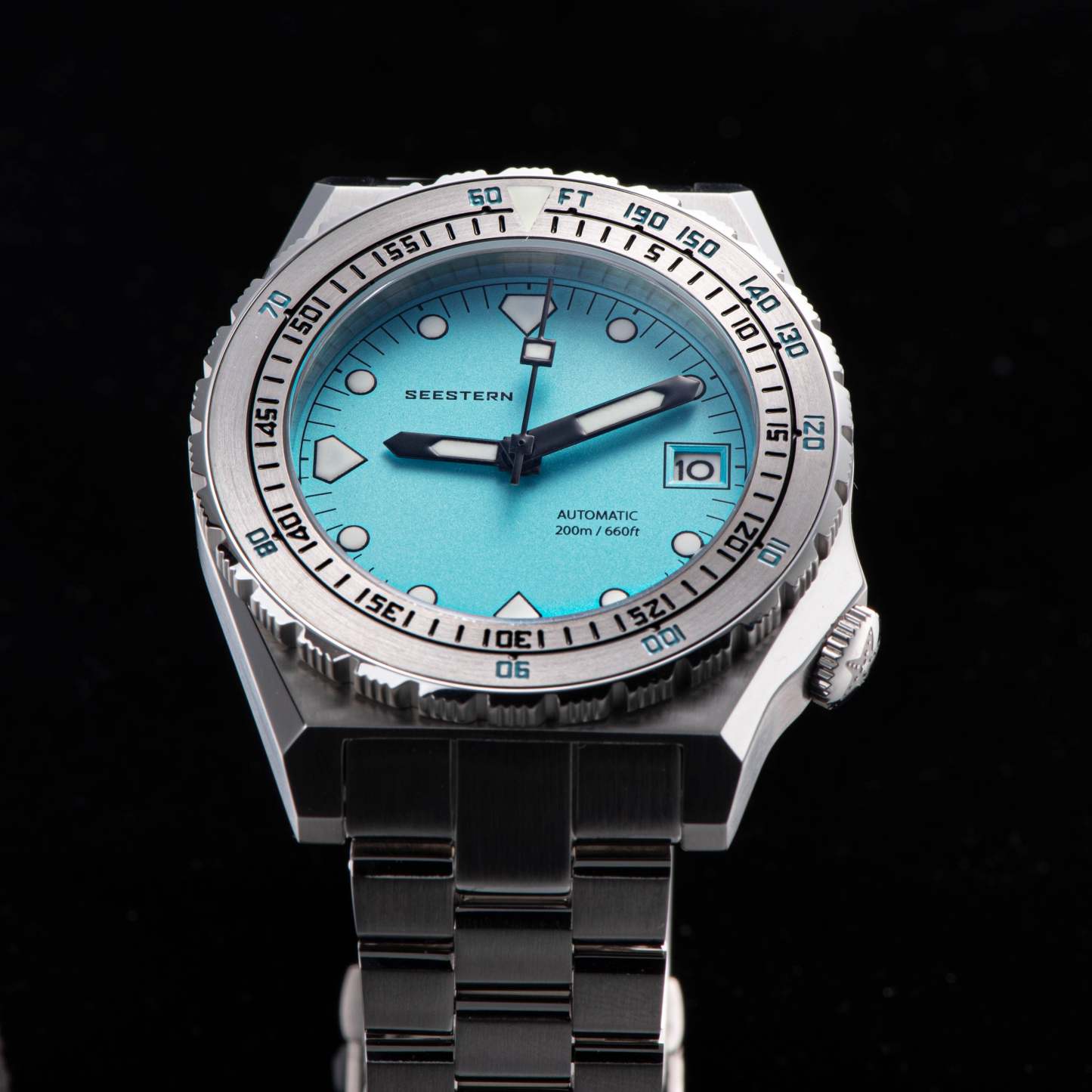 Seestern Vintage 407 600T Light Blue Dial Ceramic Bezel-TIME.SHOP