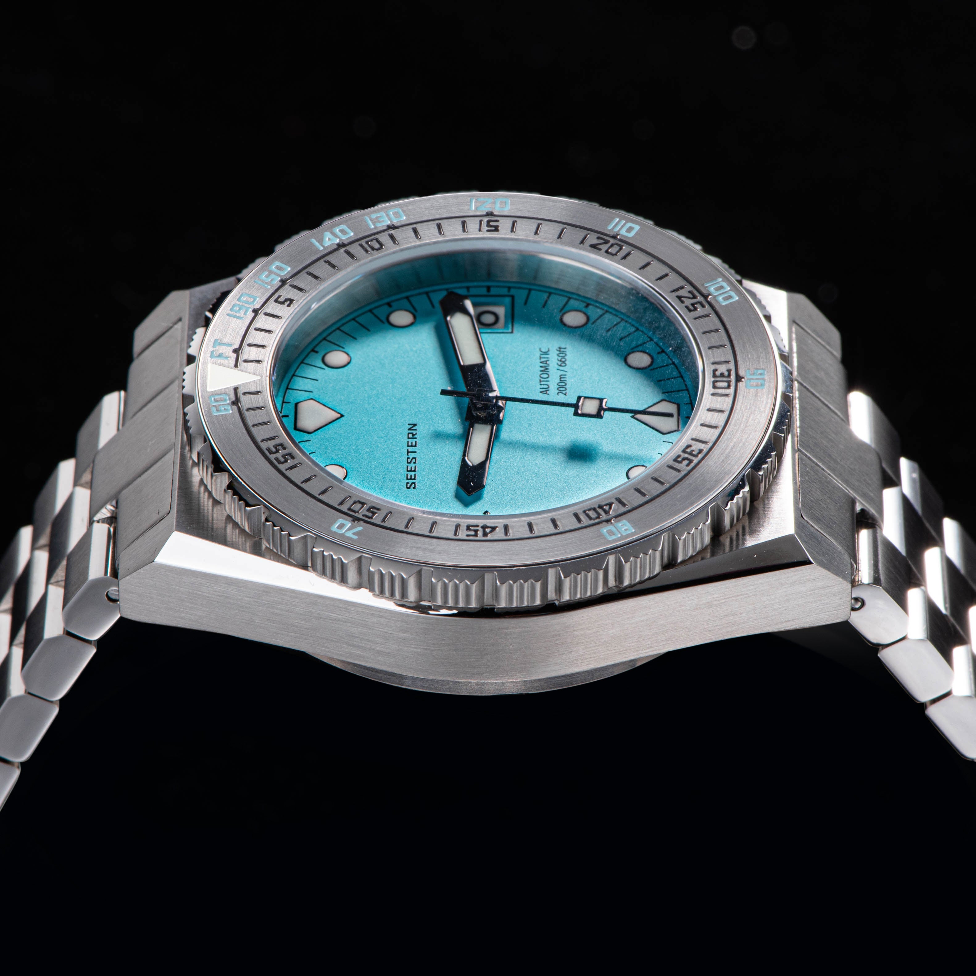 Seestern Vintage 407 600T Light Blue Dial Ceramic Bezel-TIME.SHOP