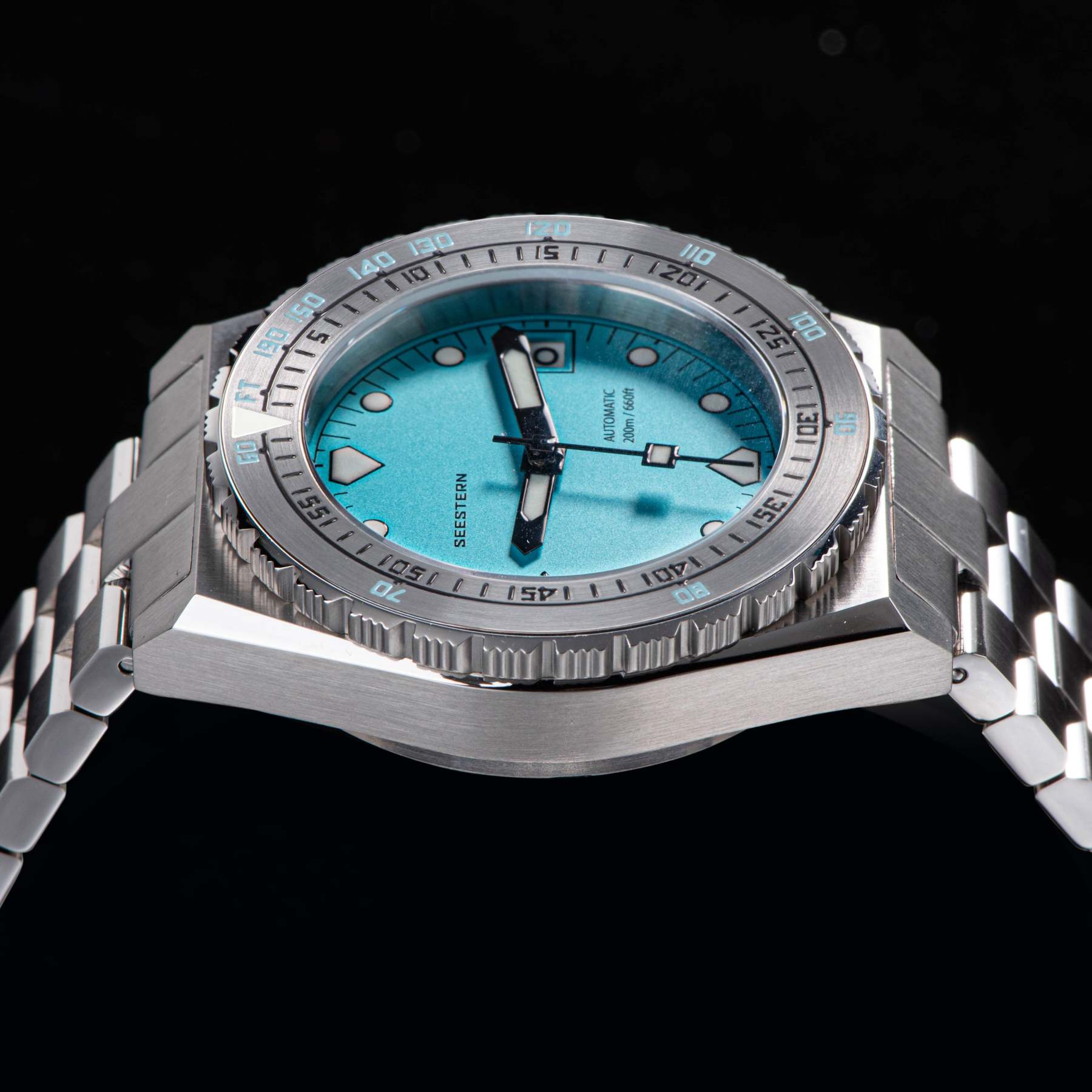 Seestern Vintage 407 600T Light Blue Dial Ceramic Bezel-TIME.SHOP
