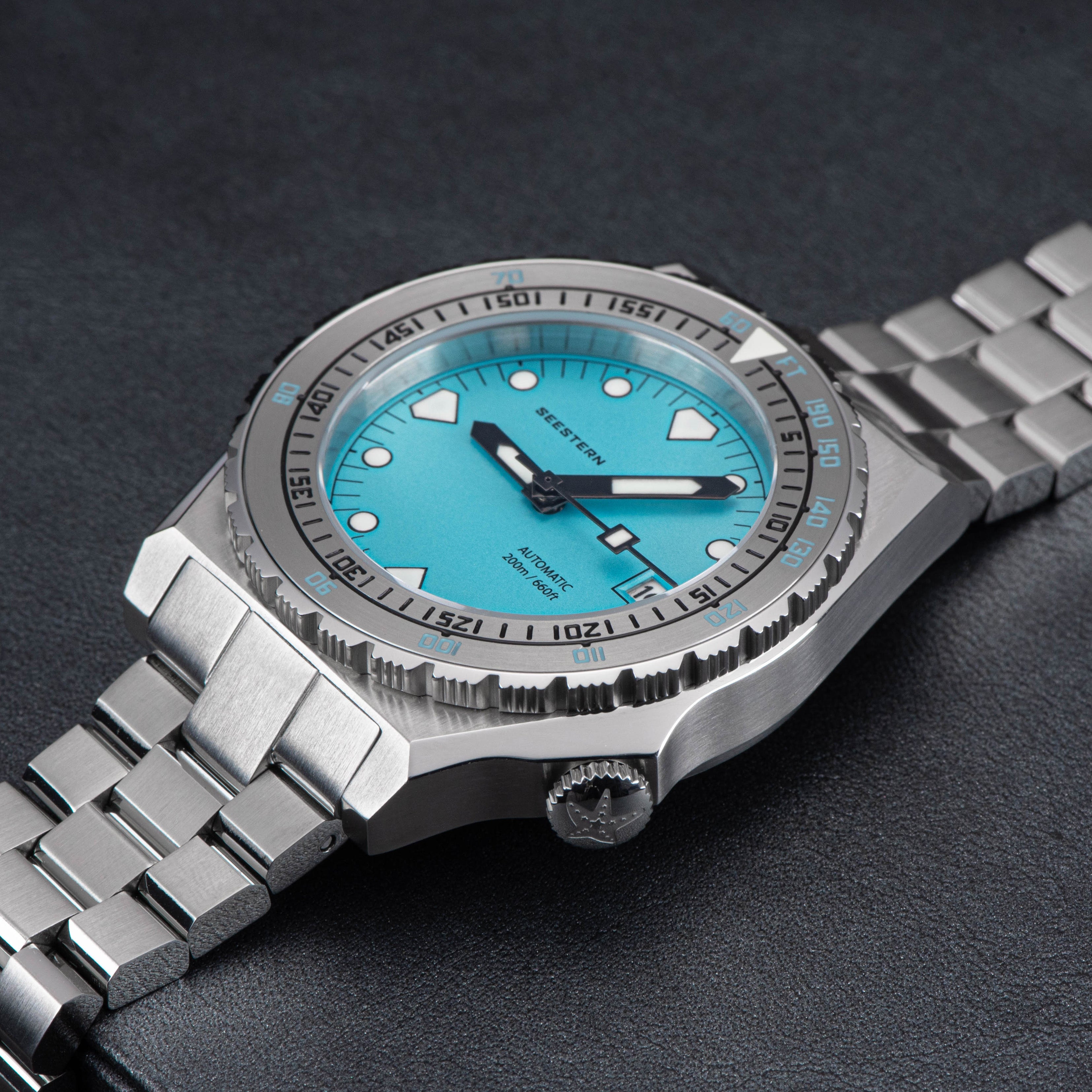 Seestern Vintage 407 600T Light Blue Dial Ceramic Bezel-TIME.SHOP