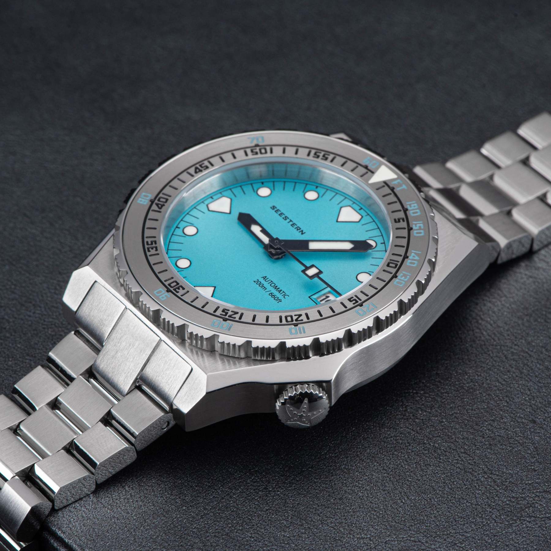 Seestern Vintage 407 600T Light Blue Dial Ceramic Bezel-TIME.SHOP