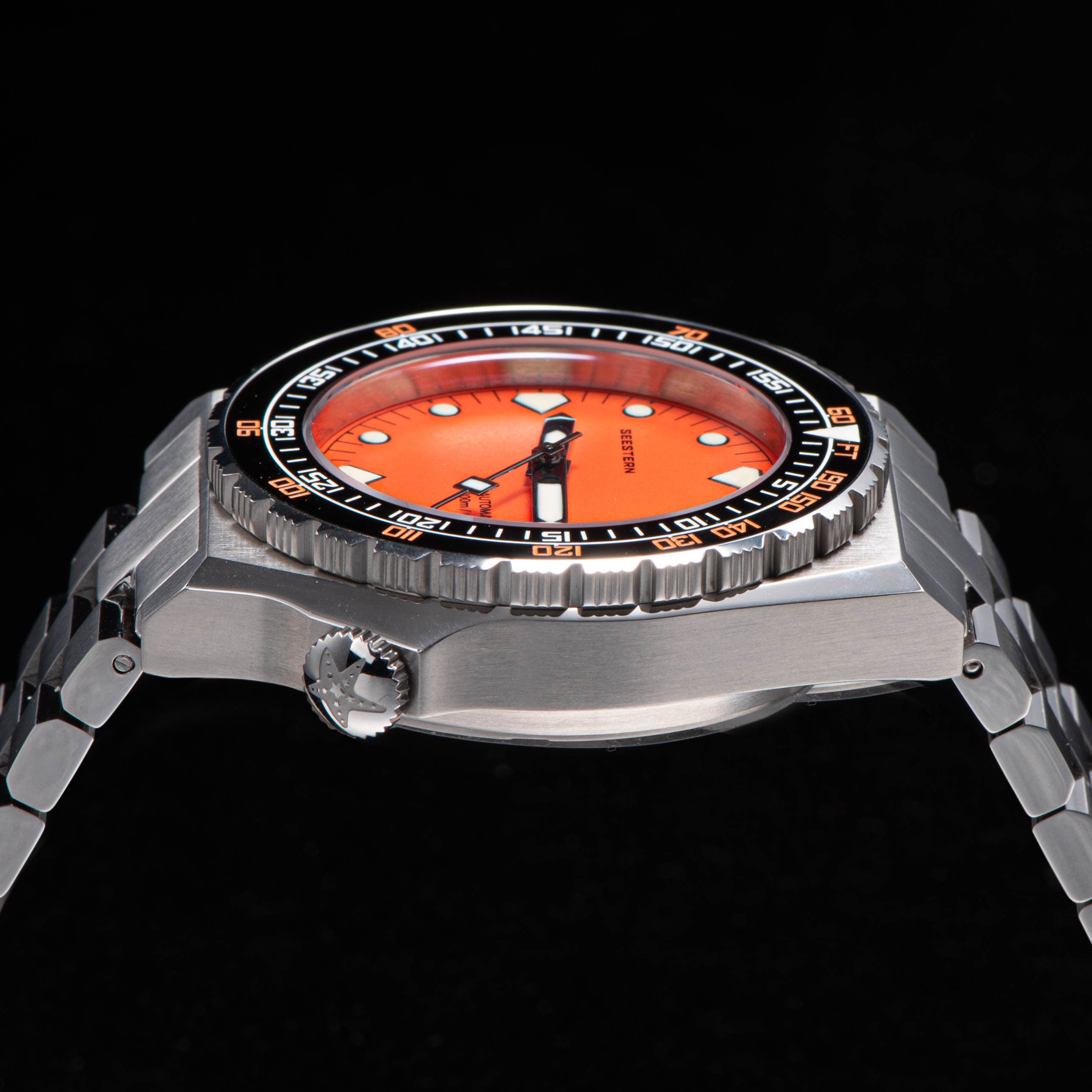 Seestern Vintage 407 600T Orange Dial Ceramic Bezel-TIME.SHOP