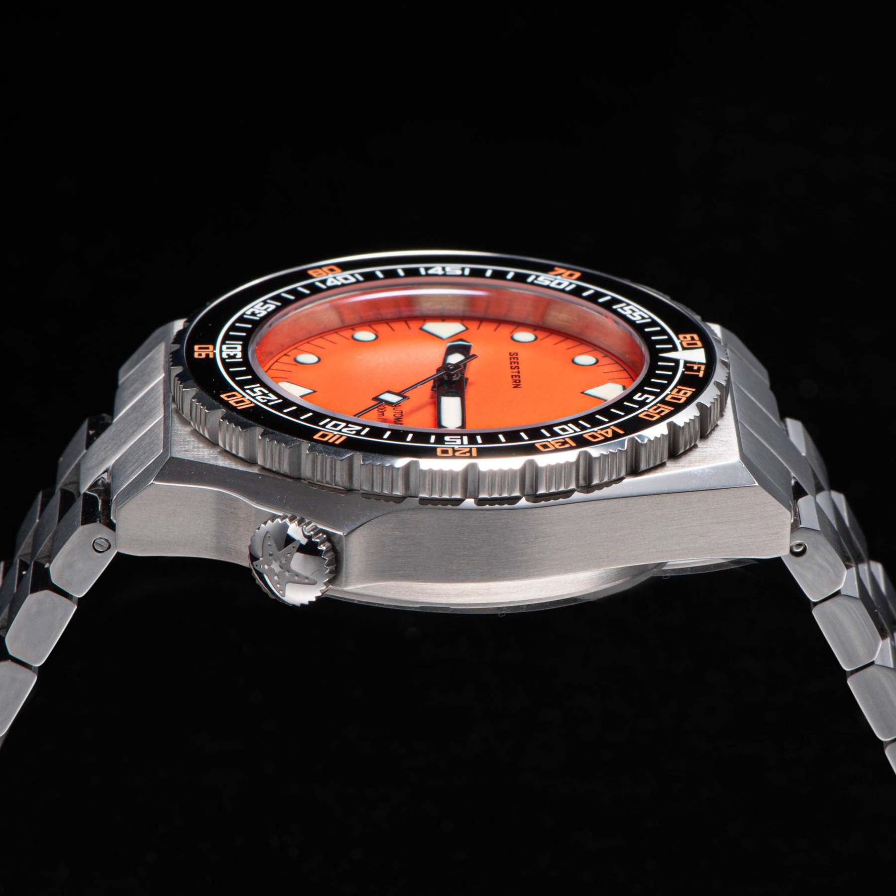 Seestern Vintage 407 600T Orange Dial Ceramic Bezel-TIME.SHOP