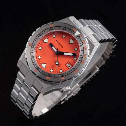 Seestern Vintage 407 600T Orange Dial Ceramic Bezel-TIME.SHOP