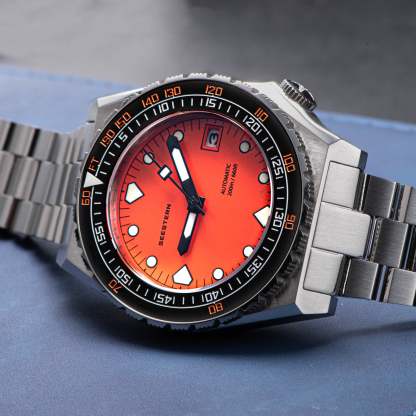 Seestern Vintage 407 600T Orange Dial Ceramic Bezel-TIME.SHOP