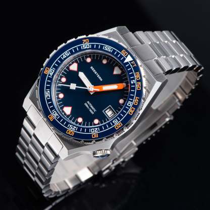 Seestern Vintage 407 600T Deep Blue Dial Ceramic Bezel-TIME.SHOP