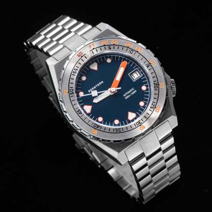 Seestern Vintage 407 600T Deep Blue Dial Ceramic Bezel-TIME.SHOP