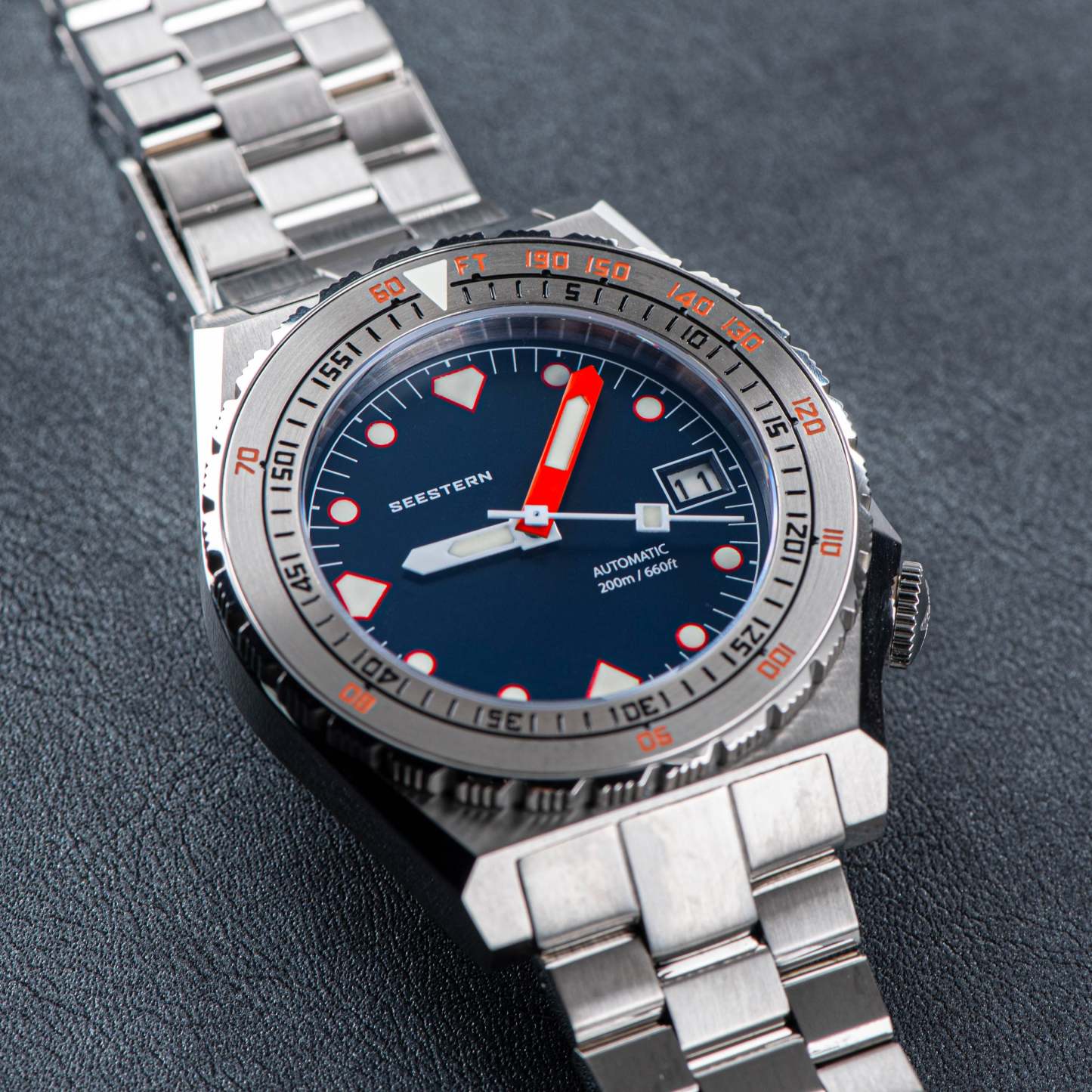 Seestern Vintage 407 600T Black Dial Ceramic Bezel-TIME.SHOP