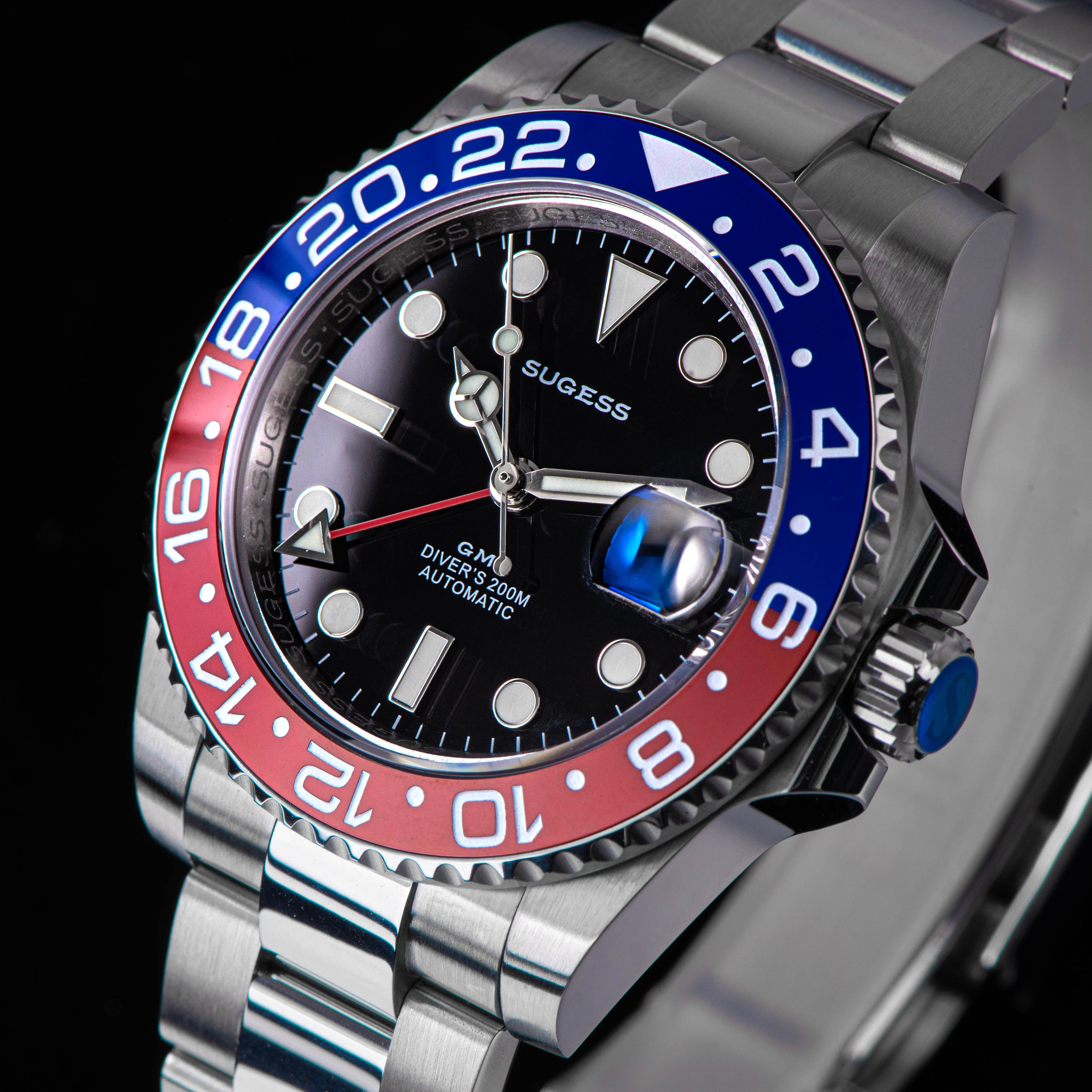 GMT DIVER'S SU126710BLRO V2 Red & Blue Bezel-TIME.SHOP
