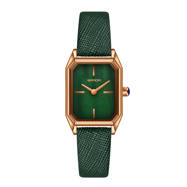 SANDA 1096 Bold Octagonal Dial Waterproof Lady Watch-TIME.SHOP