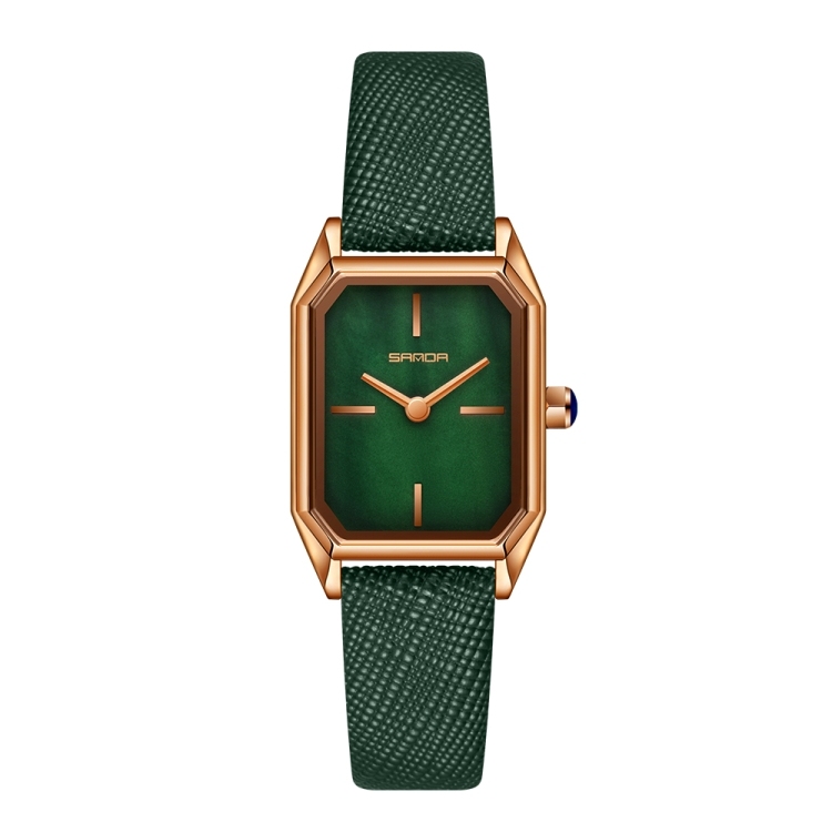 SANDA 1096 Bold Octagonal Dial Waterproof Lady Watch-TIME.SHOP