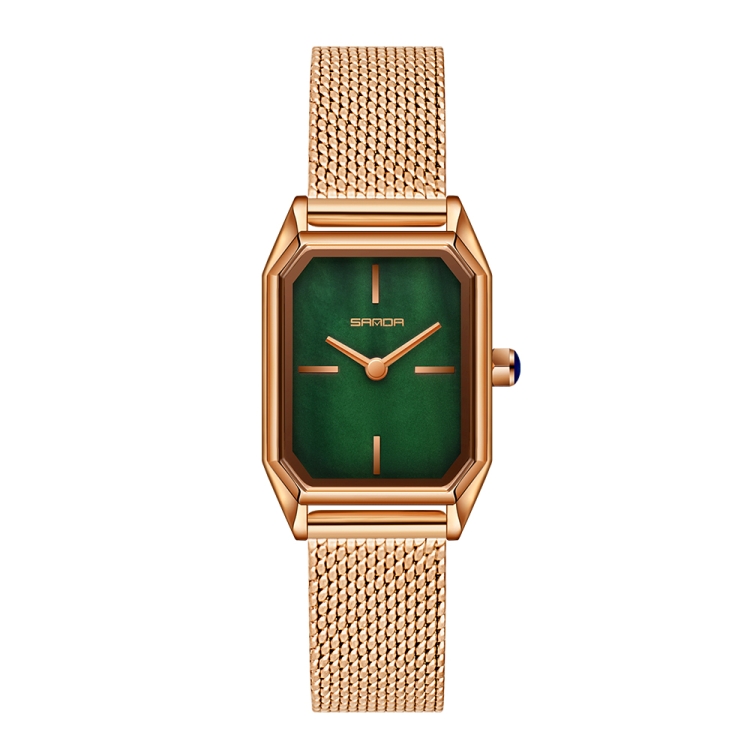 SANDA 1096 Bold Octagonal Dial Waterproof Lady Watch-TIME.SHOP