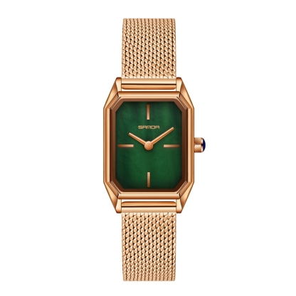 SANDA 1096 Bold Octagonal Dial Waterproof Lady Watch-TIME.SHOP
