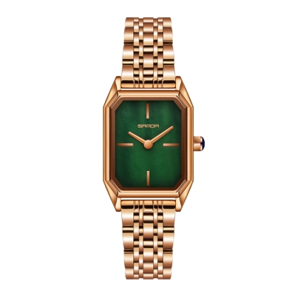SANDA 1096 Bold Octagonal Dial Waterproof Lady Watch-TIME.SHOP