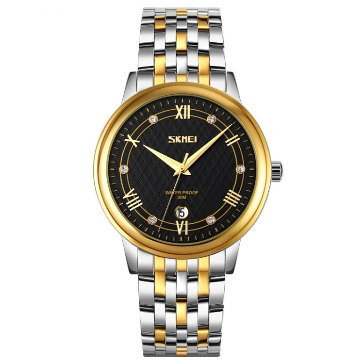 SKMEI 9272 Stainless Steel Buckle Strap Waterproof Quartz Watch-TIME.SHOP