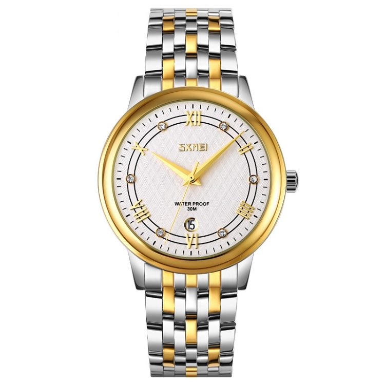 SKMEI 9272 Stainless Steel Buckle Strap Waterproof Quartz Watch-TIME.SHOP