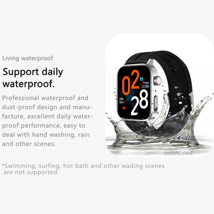 GT22 1.85 inch TFT Screen Silicone Band Health Smart Watch, Support Bluetooth Call / Plateau Blood Oxygen / Body Temperature / Arrhythmia / TI Heart Rate Monitoring-TIME.SHOP